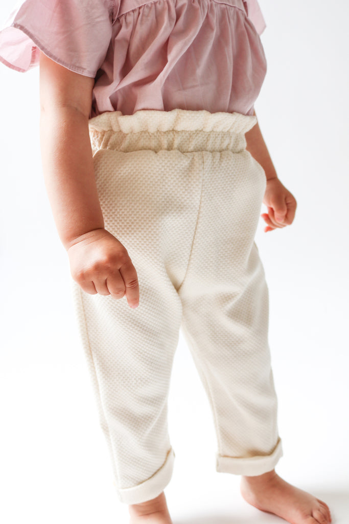 Ecru Limited Edition High-waisted Baby Trousers